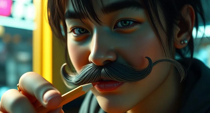 Pencil Mustache Humor That Hits Hard