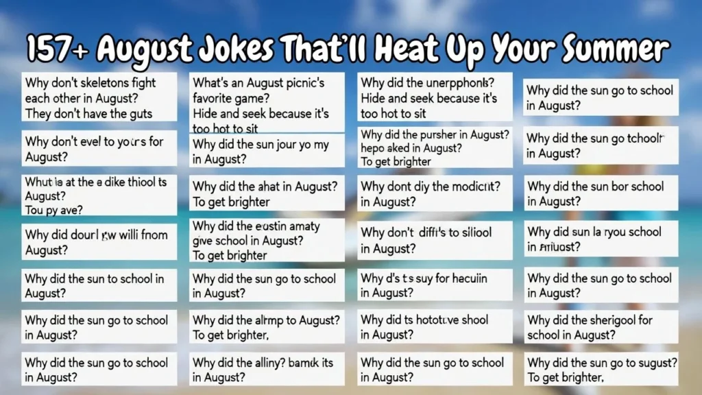 157+ August Jokes That’ll Heat Up Your Summer
