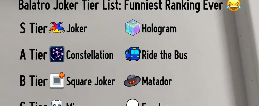 Balatro Joker Tier List: Funniest Ranking Ever 🎴😂