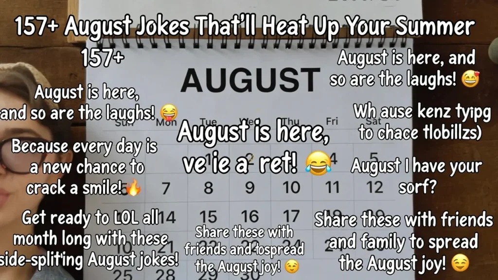 Best August Jokes for Instagram Captions