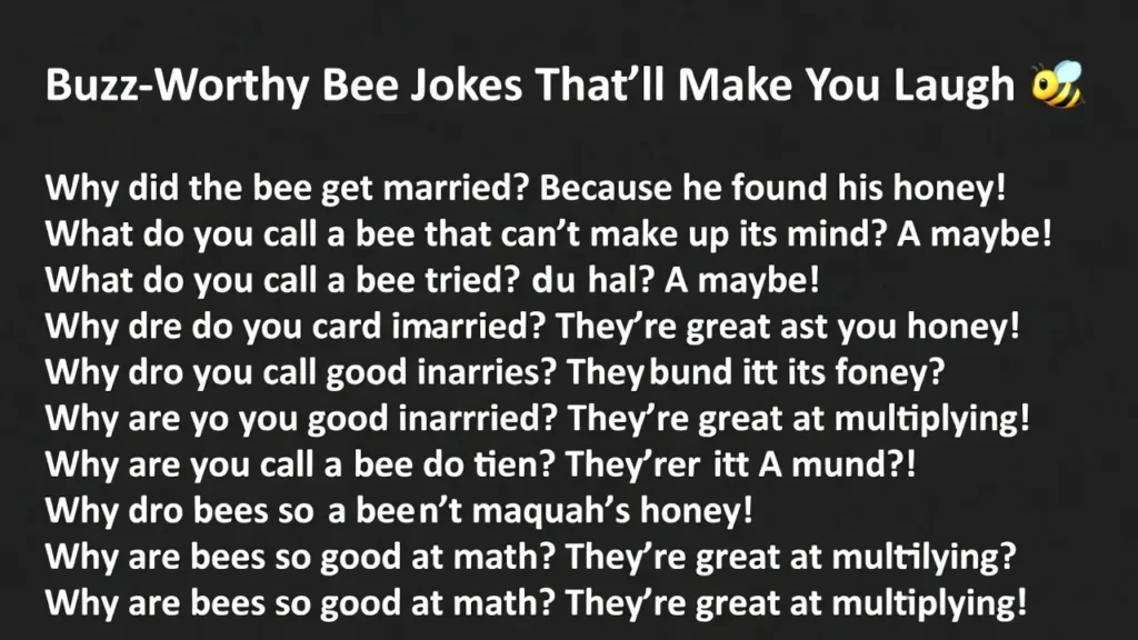 Cute Bee Jokes for Kids and Families