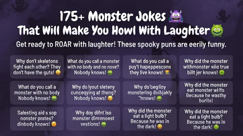 175+Monster Jokes That Will Make You Howl With Laughter👹