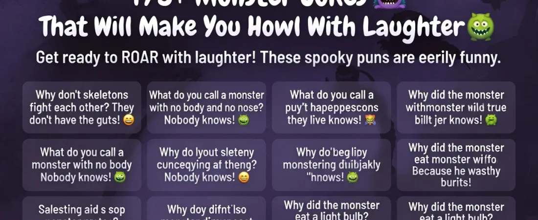 175+Monster Jokes That Will Make You Howl With Laughter👹