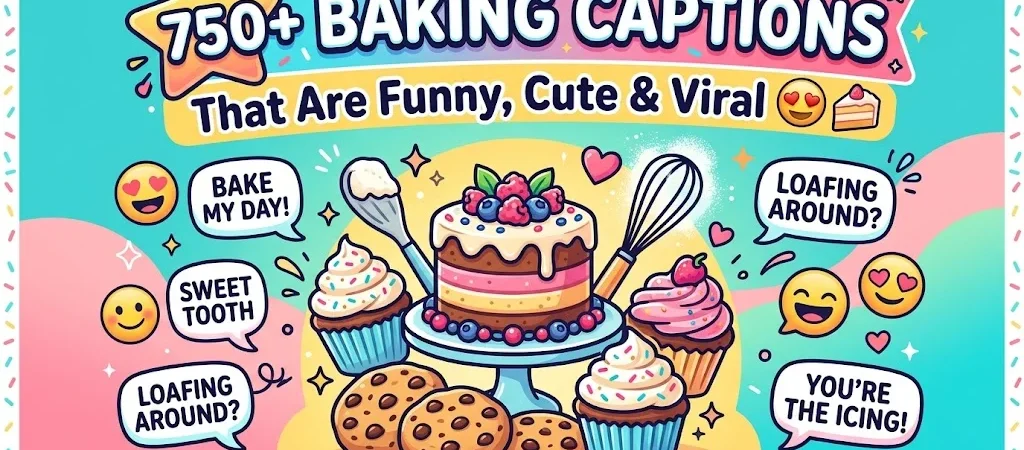 750+Baking Captions That Are Funny, Cute & Viral 😍🍰