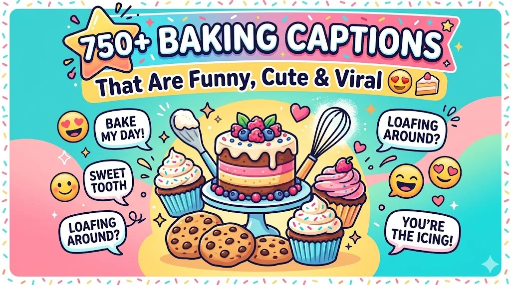 750+Baking Captions That Are Funny, Cute & Viral 😍🍰