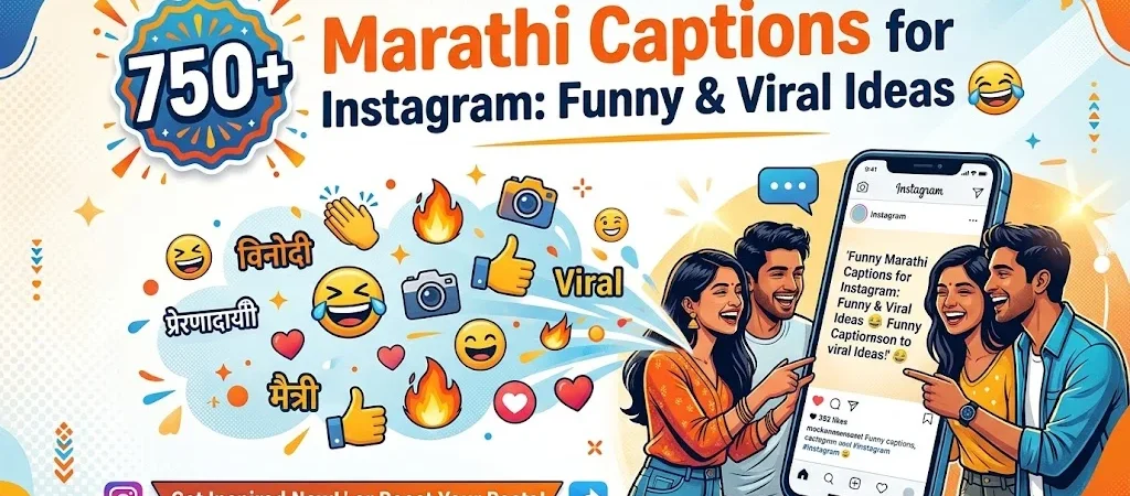 750+Marathi Captions for Instagram: Funny & Viral Ideas 😂