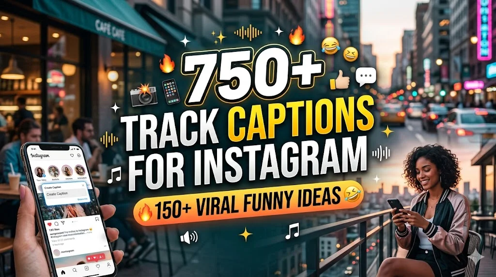 750+Track Captions for Instagram: 150+ Viral Funny Ideas 🔥