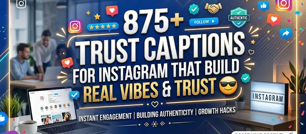 875+Trust Captions for Instagram That Build Real Vibes & Trust 😎