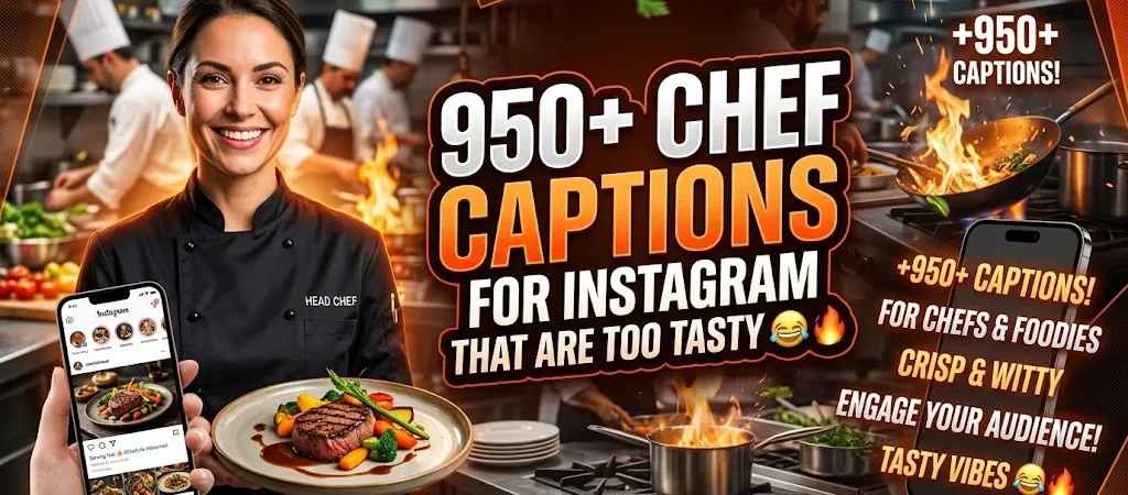 950+Chef Captions for Instagram That Are Too Tasty 😂🔥