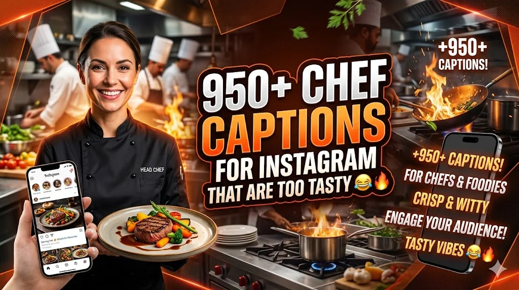950+Chef Captions for Instagram That Are Too Tasty 😂🔥