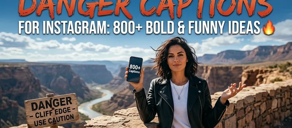 Danger Captions for Instagram: 800+ Bold & Funny Ideas 🔥