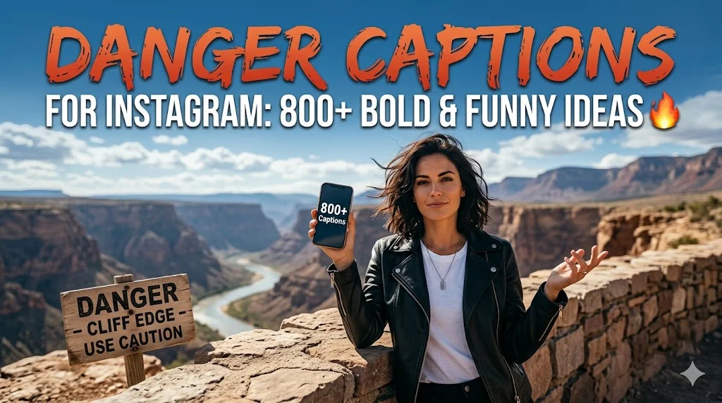 Danger Captions for Instagram: 800+ Bold & Funny Ideas 🔥