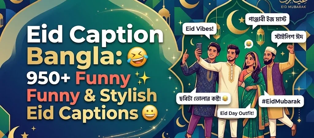 Eid Caption Bangla: 950+ Funny & Stylish Eid Captions 😂✨