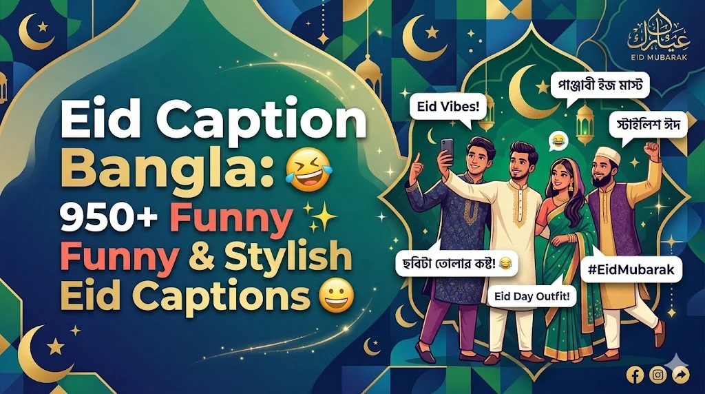 Eid Caption Bangla: 950+ Funny & Stylish Eid Captions 😂✨