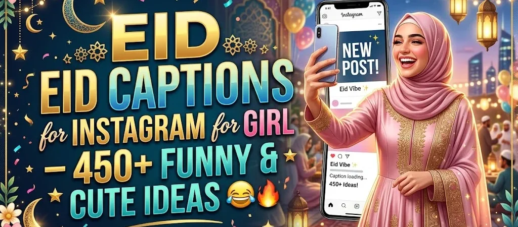 Eid Captions for Instagram for Girl – 450+ Funny & Cute Ideas