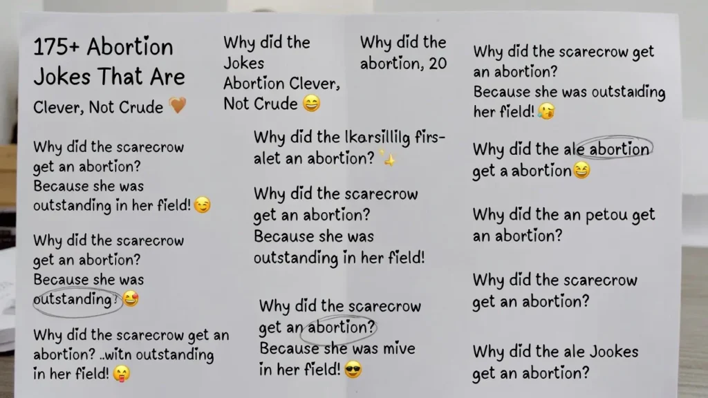 Playful Abortion Jokes Without Going Too Far 😇