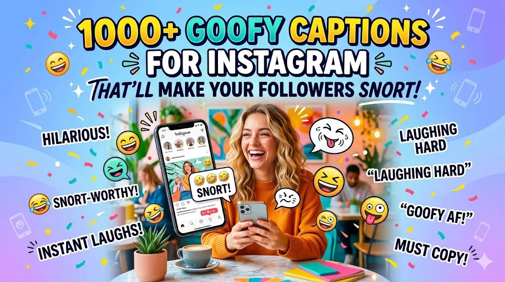 1000+Goofy Captions for Instagram That’ll Make Your Followers Snort