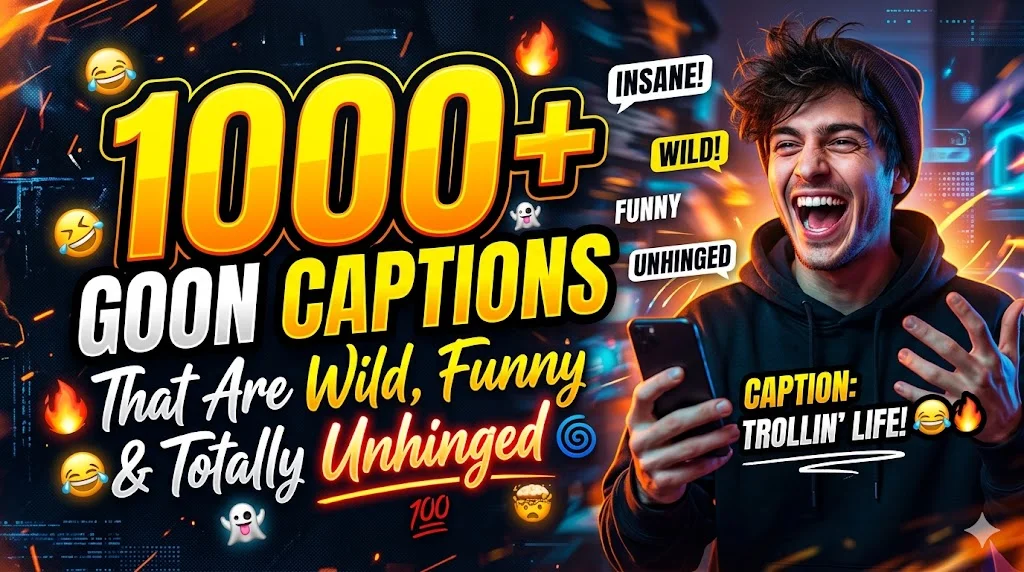  1000+Goon Captions That Are Wild, Funny & Totally Unhinged