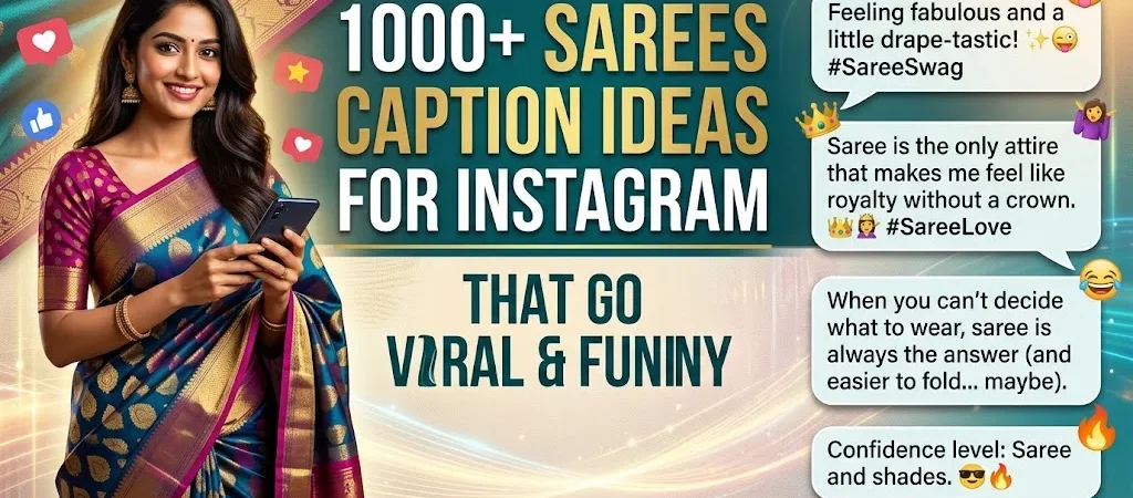 1000+Sarees Caption Ideas for Instagram That Go Viral & Funny