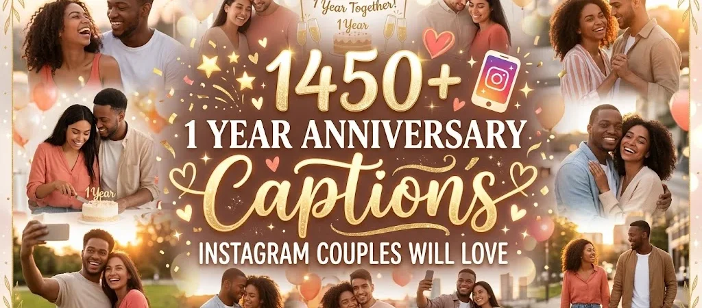 1450+ 1 Year Anniversary Captions Instagram Couples Will Love