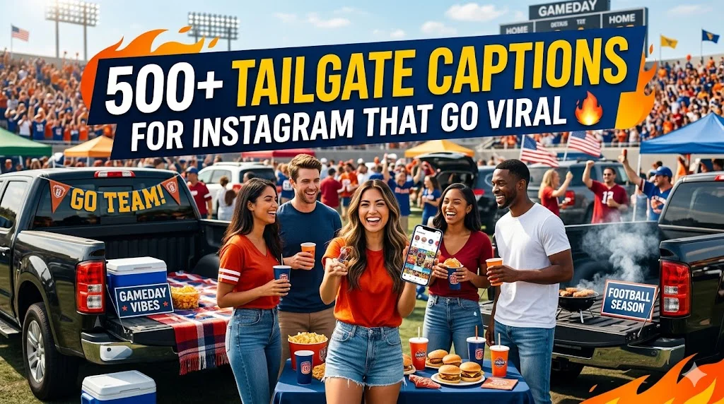 500+Tailgate Captions for Instagram That Go Viral 🔥