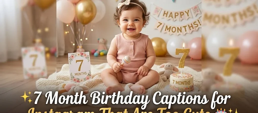 7 Month Birthday Captions for Instagram That Are Too Cute 🎂✨