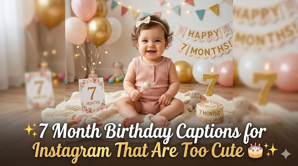 7 Month Birthday Captions for Instagram That Are Too Cute 🎂✨