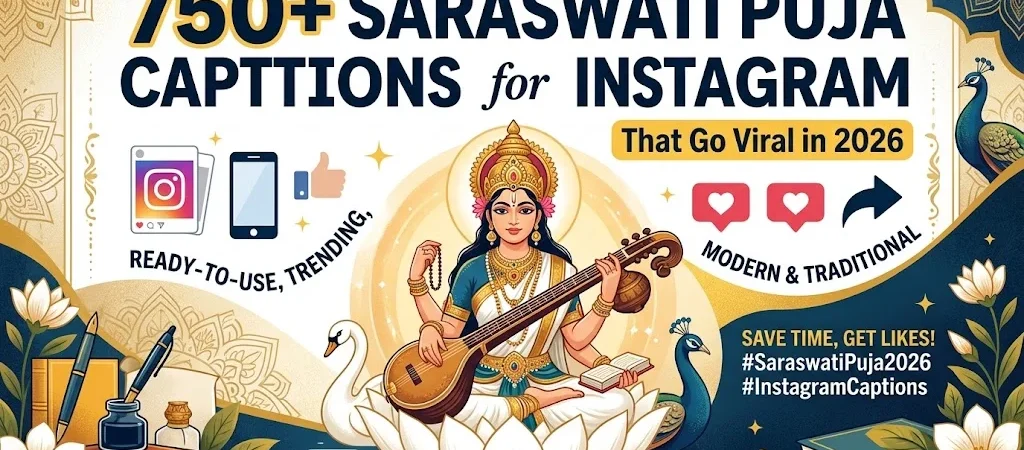 750+Saraswati Puja Captions for Instagram That Go Viral in 2026