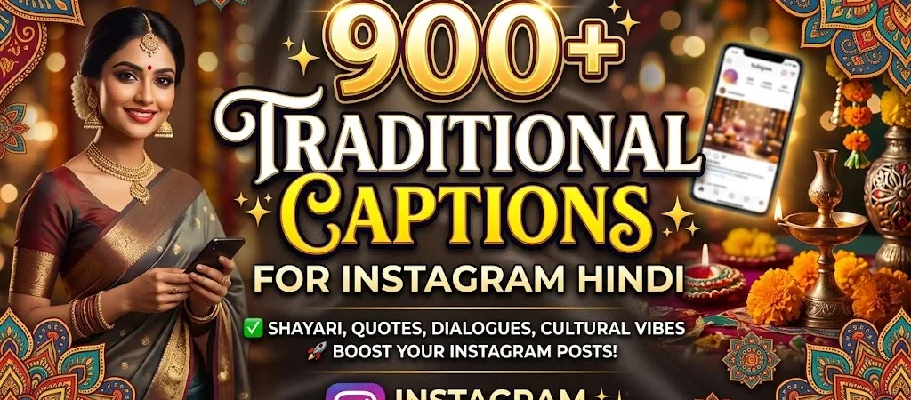 900+ Traditional Captions for Instagram Hindi ✨