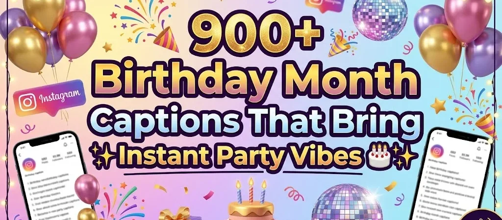 900+Birthday Month Captions That Bring Instant Party Vibes 🎂✨