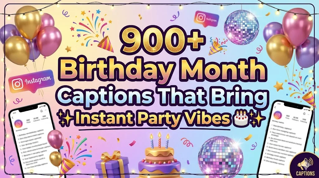 900+Birthday Month Captions That Bring Instant Party Vibes 🎂✨
