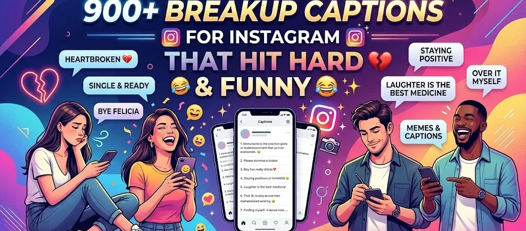 900+Breakup Captions for Instagram That Hit Hard & Funny ๐