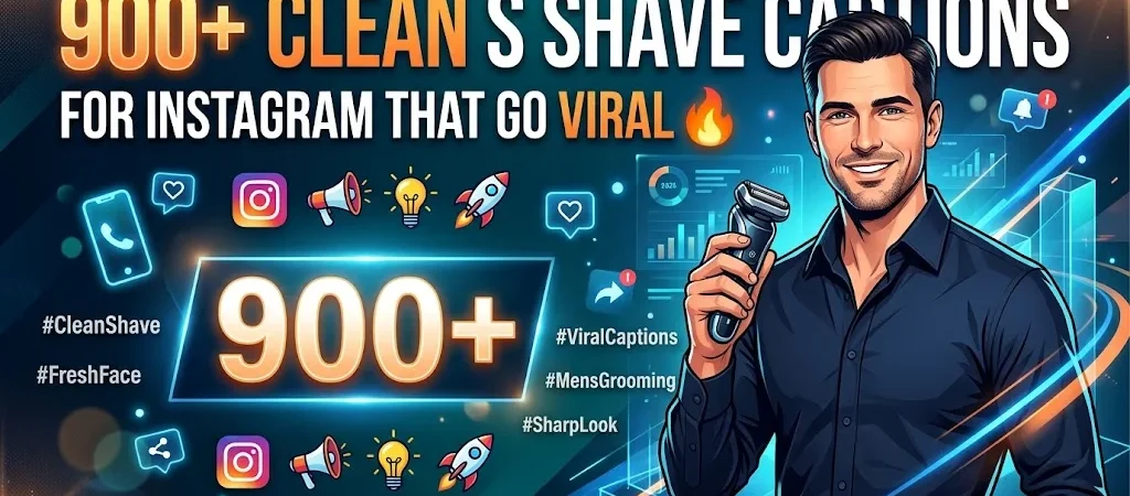 900+Clean Shave Captions for Instagram That Go Viral 🔥