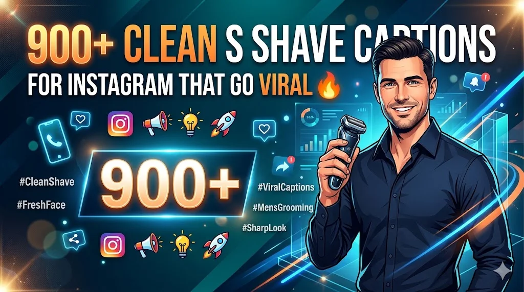 900+Clean Shave Captions for Instagram That Go Viral 🔥