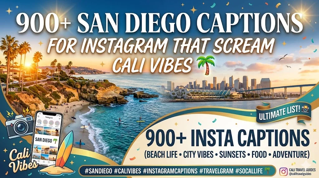 900+San Diego Captions For Instagram That Scream Cali Vibes 🌴