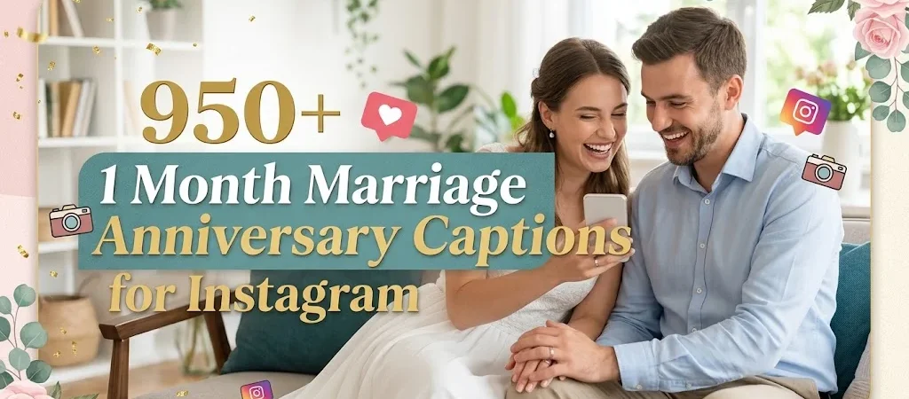 950+ 1 Month Marriage Anniversary Captions for Instagram