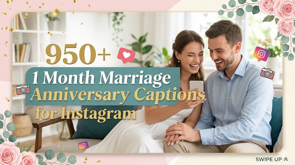 950+ 1 Month Marriage Anniversary Captions for Instagram