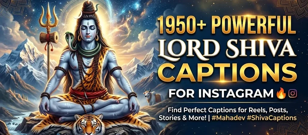 950+ Powerful Lord Shiva Captions for Instagram 🔥
