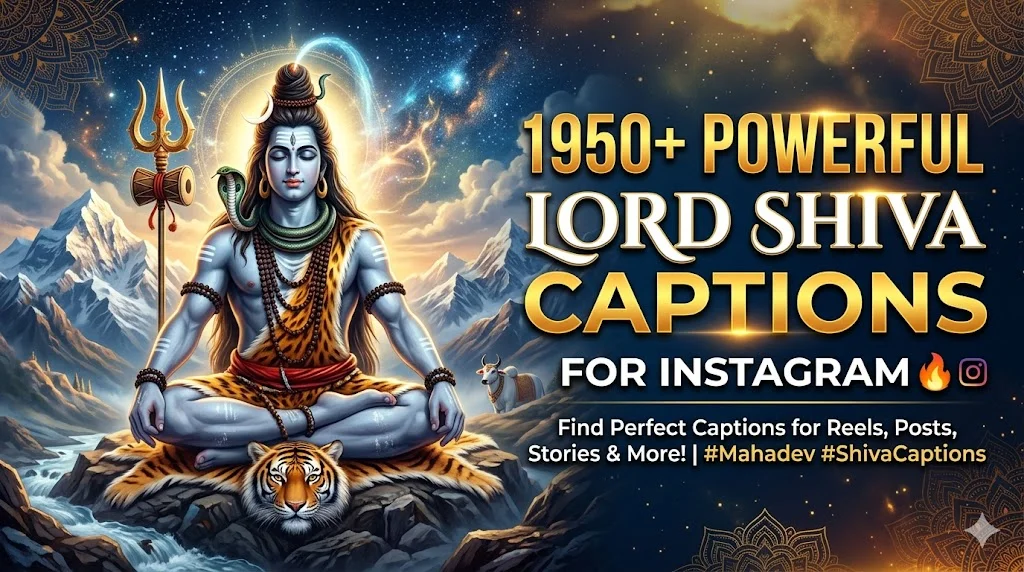 950+ Powerful Lord Shiva Captions for Instagram 🔥