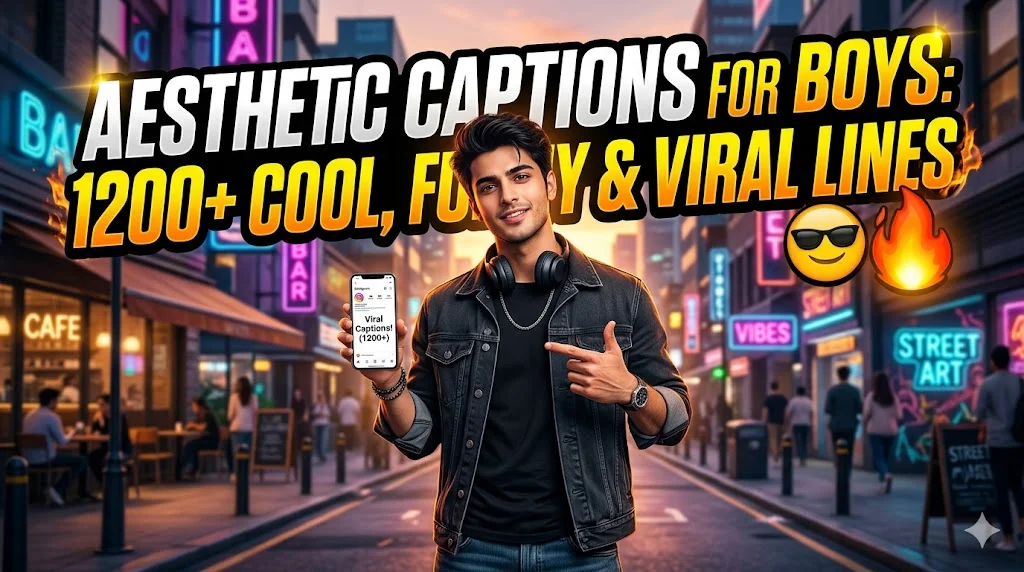Aesthetic Captions for Boys: 1200+ Cool, Funny & Viral Lines 😎🔥