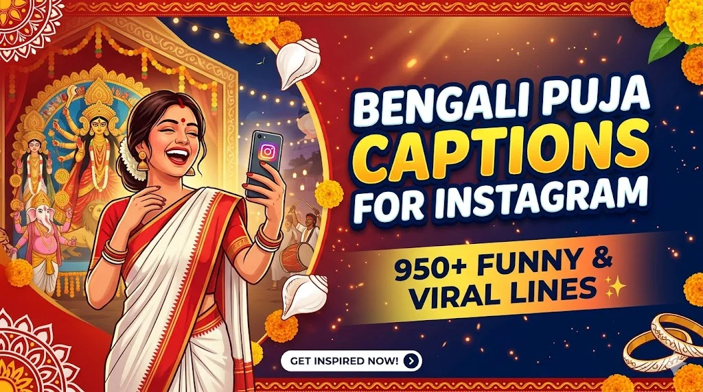 Bengali Puja Captions for Instagram: 950+ Funny & Viral Lines ✨