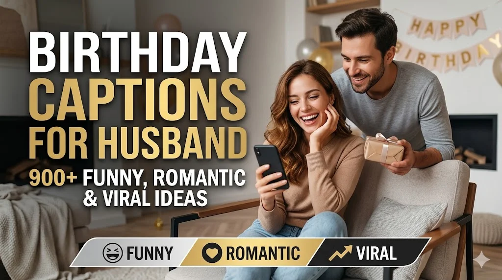 Birthday Captions for Husband: 900+ Funny, Romantic & Viral Ideas