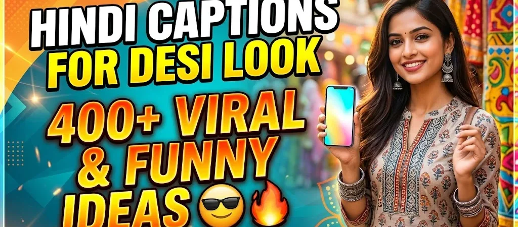 Hindi captions for desi look: 400+ Viral & Funny Ideas 😎🔥