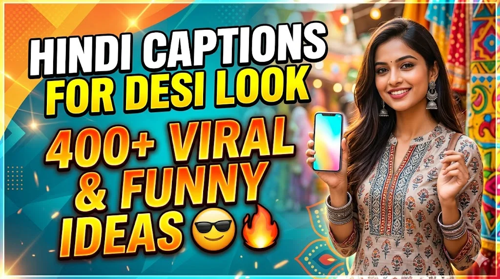 Hindi captions for desi look: 400+ Viral & Funny Ideas 😎🔥