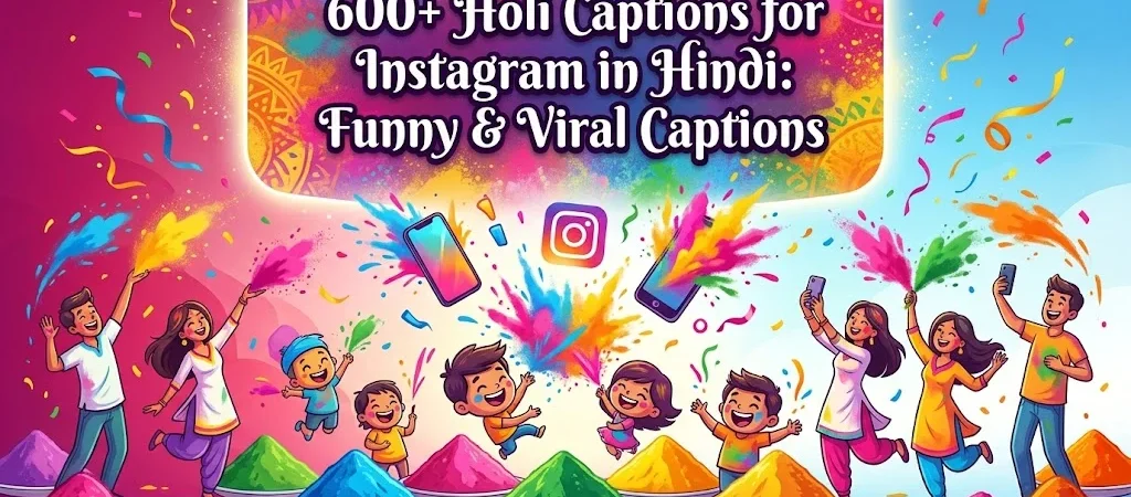 600+Holi Caption for Instagram in Hindi: Funny & Viral Captions