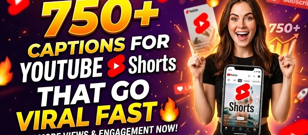 750+Captions for YouTube Shorts That Go Viral Fast 🔥 