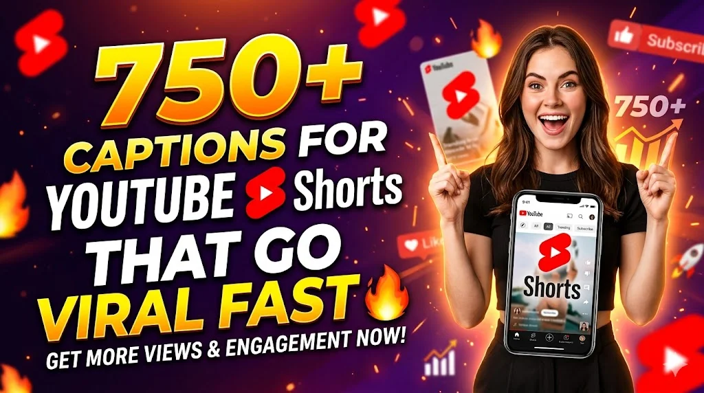 750+Captions for YouTube Shorts That Go Viral Fast 🔥