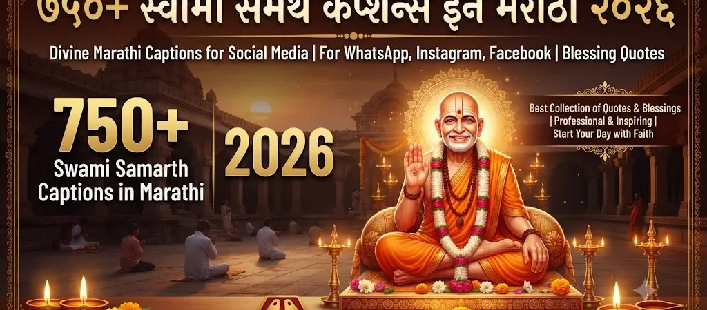 750+Swami Samarth Captions in Marathi 2026 