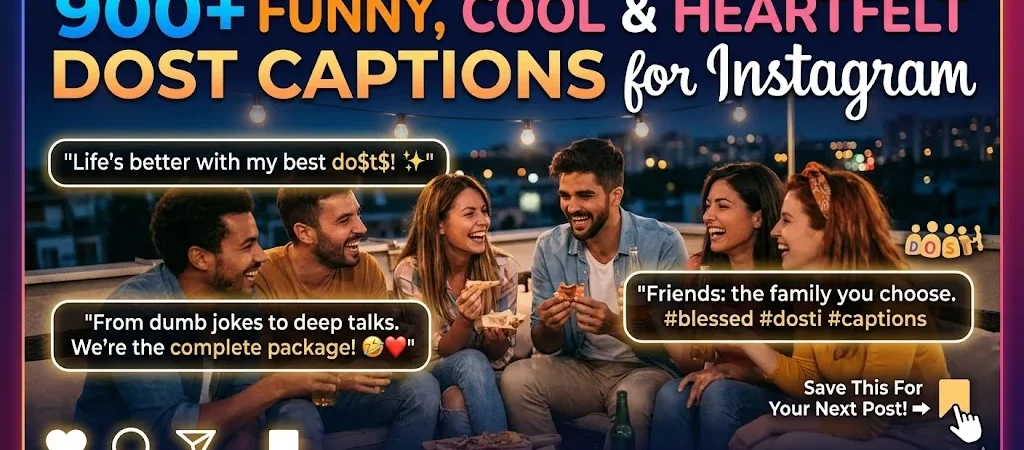 900+ Funny, Cool & Heartfelt Dost Captions for Instagram