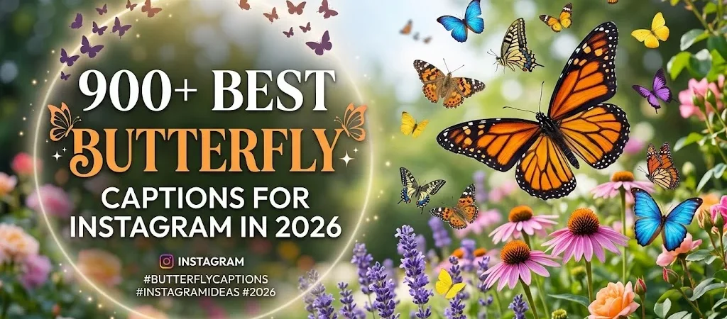 900+Best Butterfly Captions for Instagram in 2026 